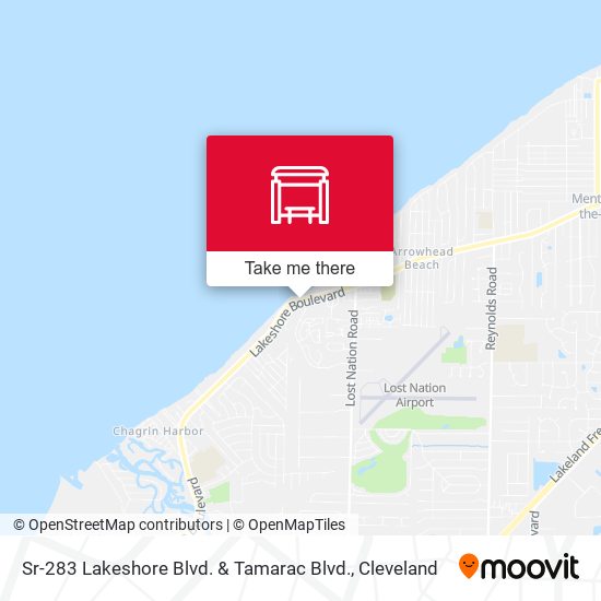 Sr-283 Lakeshore Blvd. & Tamarac Blvd. map