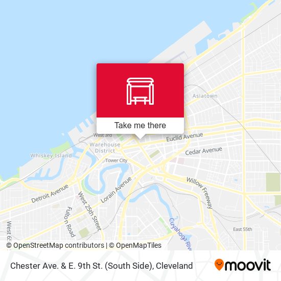 Mapa de Chester Ave. & E. 9th St. (South Side)