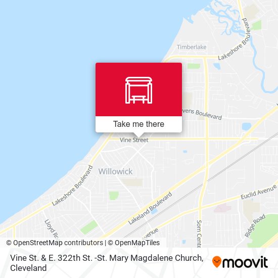 Vine St. & E. 322th St. -St. Mary Magdalene Church map