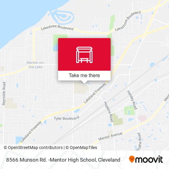 8566 Munson Rd. -Mentor High School map