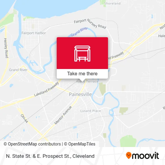 N. State St. & E. Prospect St. map