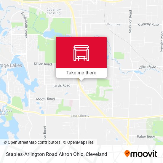 Staples-Arlington Road Akron Ohio map