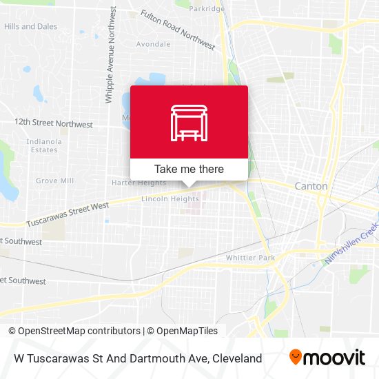 W Tuscarawas St And Dartmouth Ave map