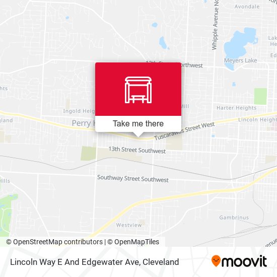 Lincoln Way E And Edgewater Ave map
