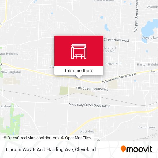 Lincoln Way E And Harding Ave map