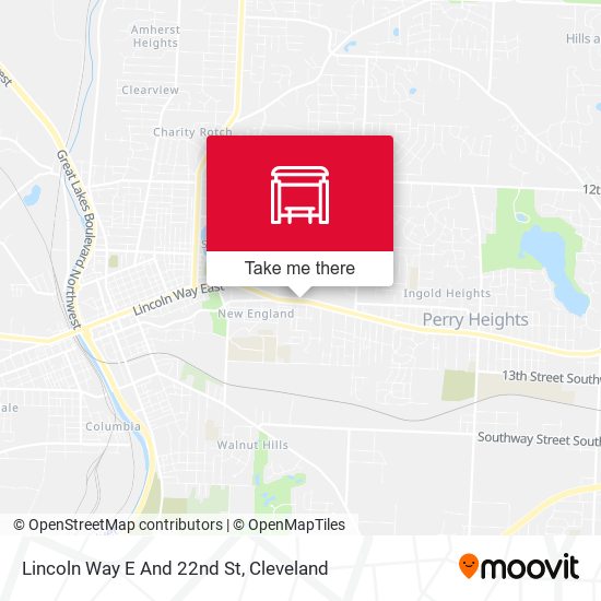 Lincoln Way E And 22nd St map