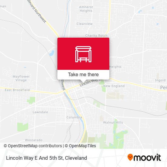 Lincoln Way E And 5th St map