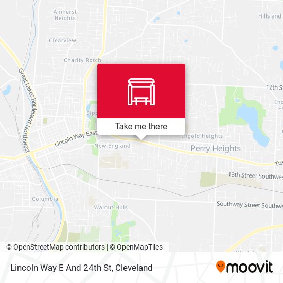 Lincoln Way E And 24th St map