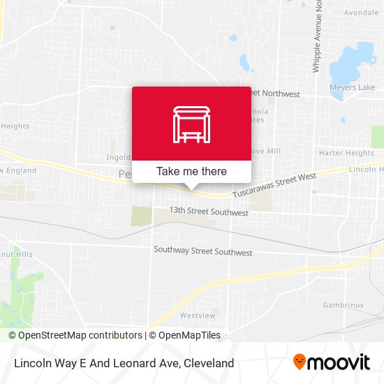 Lincoln Way E And Leonard Ave map