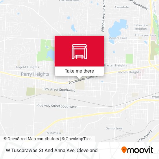 W Tuscarawas St And Anna Ave map