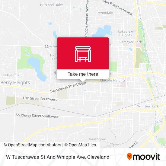 W Tuscarawas St And Whipple Ave map