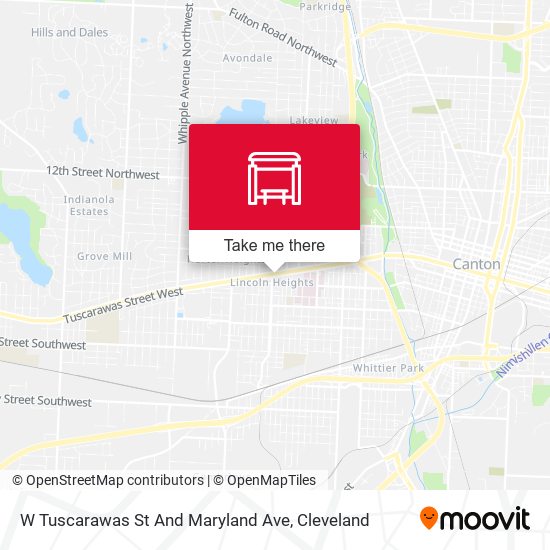 W Tuscarawas St And Maryland Ave map