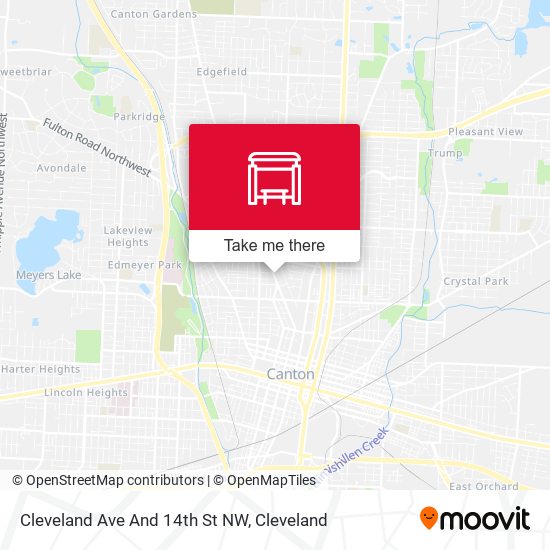 Cleveland Ave And 14th St NW map