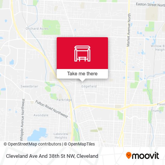 Cleveland Ave And 38th St NW map