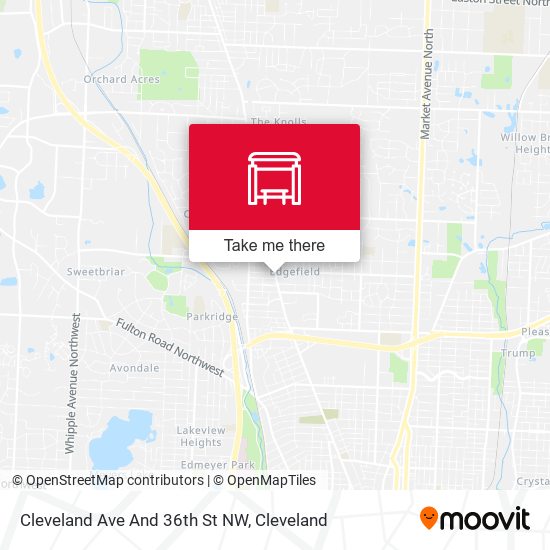 Cleveland Ave And 36th St NW map
