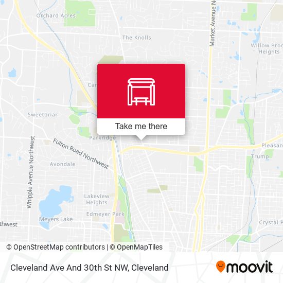 Cleveland Ave And 30th St NW map