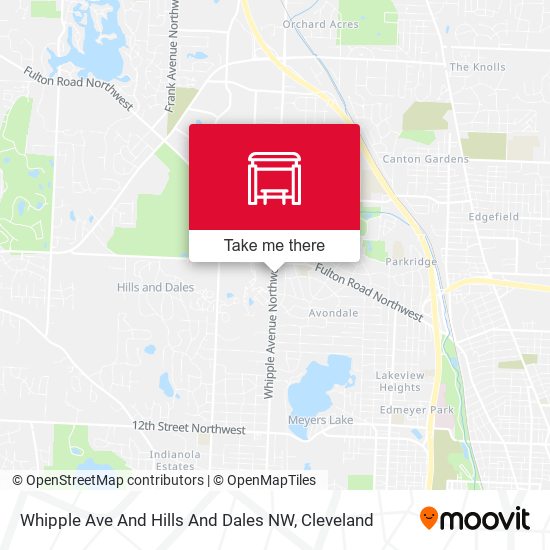 Whipple Ave And Hills And Dales NW map