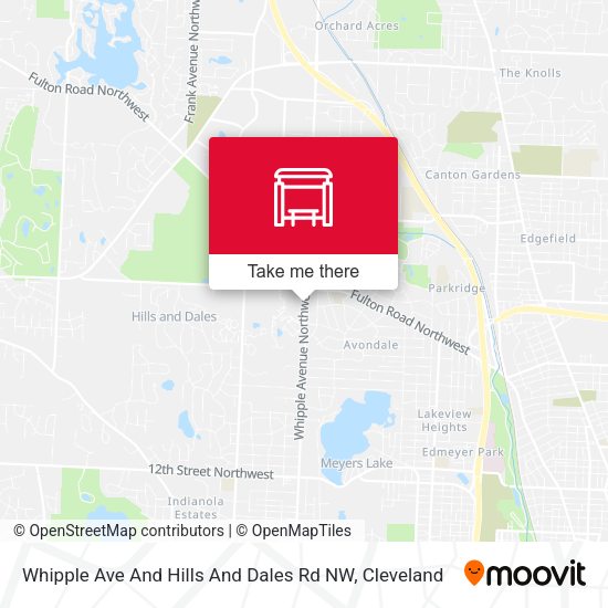 Whipple Ave And Hills And Dales Rd NW map