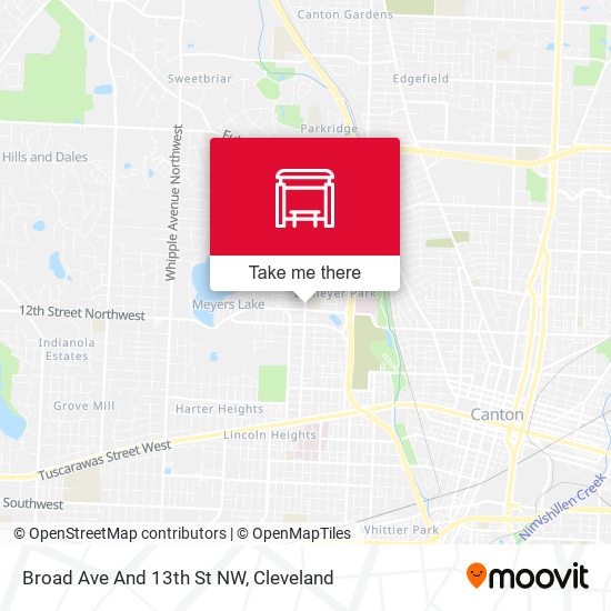Broad Ave And 13th St NW map