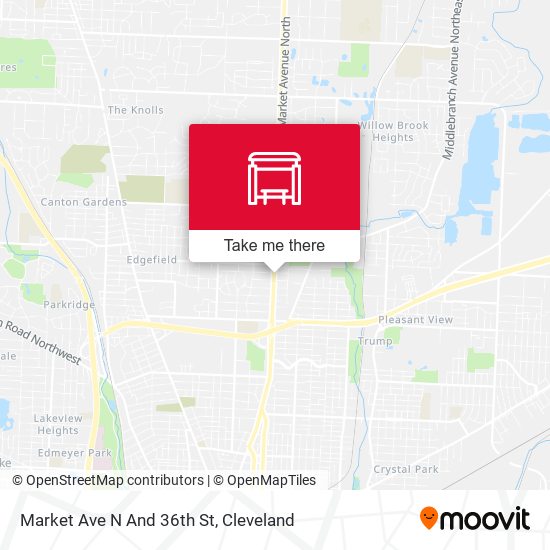 Market Ave N And 36th St map