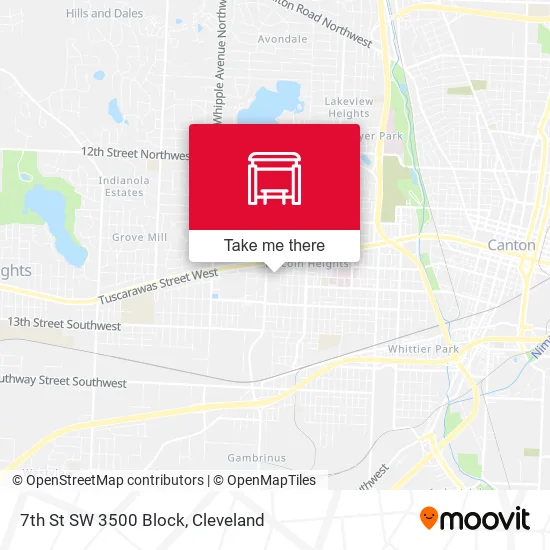 7th St SW 3500 Block map