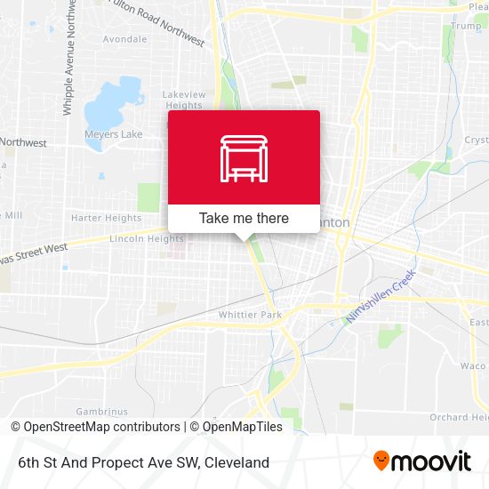 6th St And Propect Ave SW map