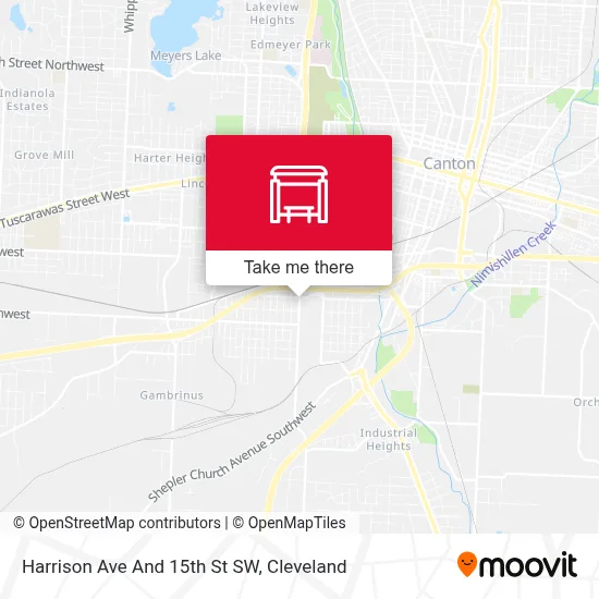 Harrison Ave And 15th St SW map