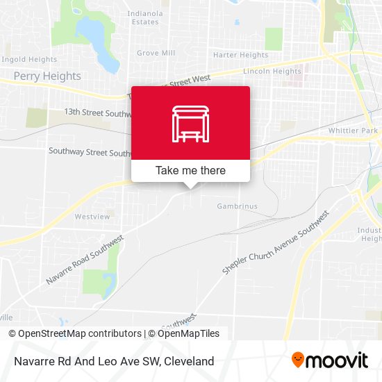 Navarre Rd And Leo Ave SW map