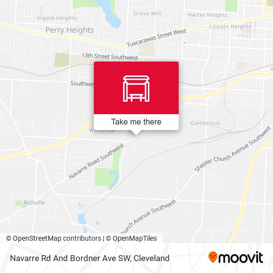 Navarre Rd And Bordner Ave SW map