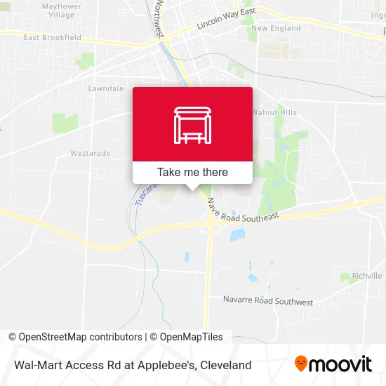Wal-Mart Access Rd at Applebee's map