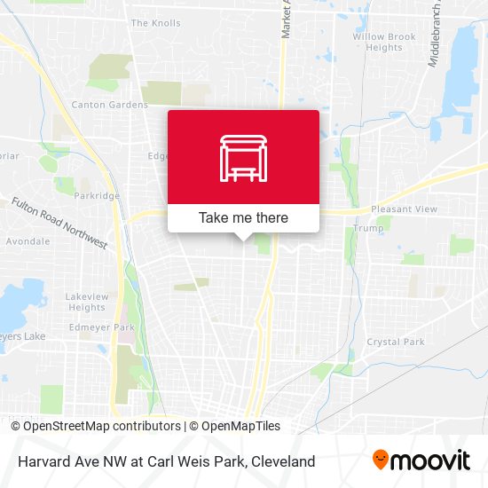 Harvard Ave NW at Carl Weis Park map