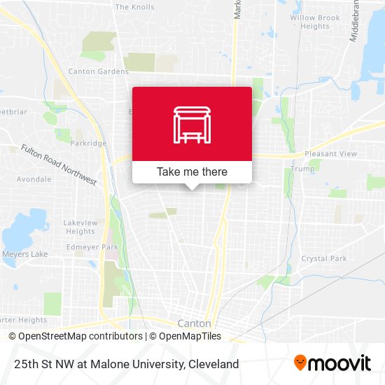 25th St NW at Malone University map