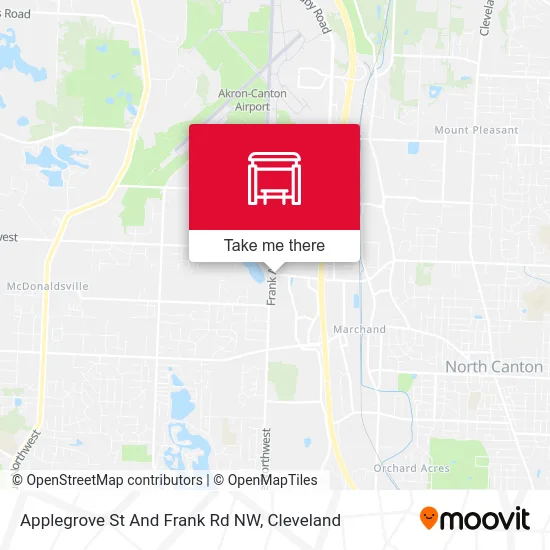 Applegrove St And Frank Rd NW map