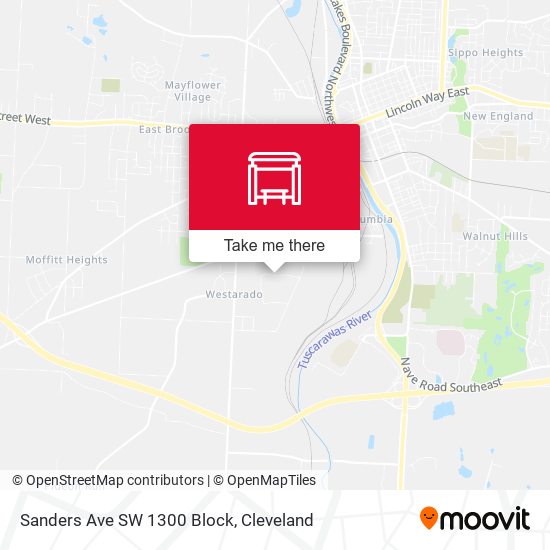 Sanders Ave SW 1300 Block map