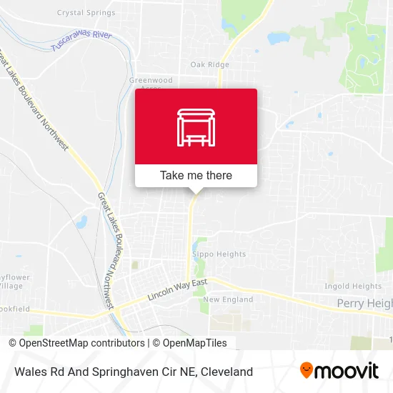 Wales Rd And Springhaven Cir NE map