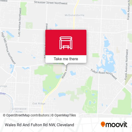 Wales Rd And Fulton Rd NW map