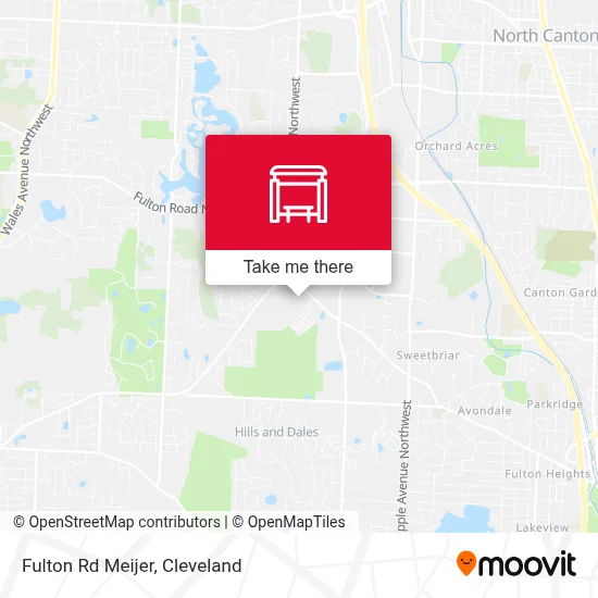Fulton Rd Meijer map