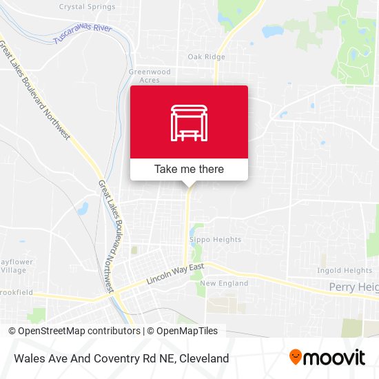Mapa de Wales Ave And Coventry Rd NE