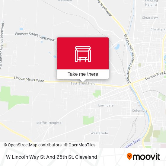 W Lincoln Way St And 25th St map