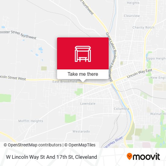 W Lincoln Way St And 17th St map