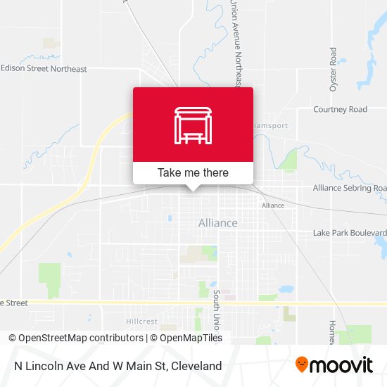 N Lincoln Ave And W Main St map