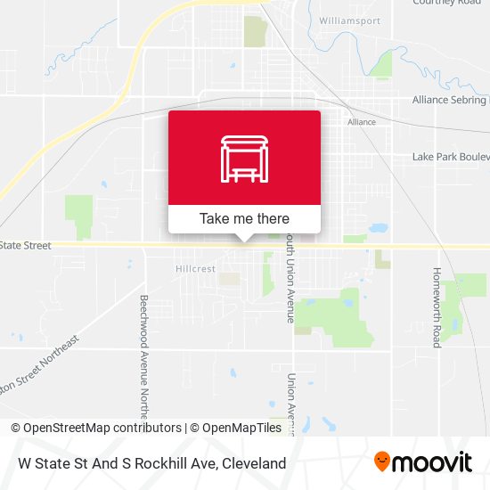 Mapa de W State St And S Rockhill Ave