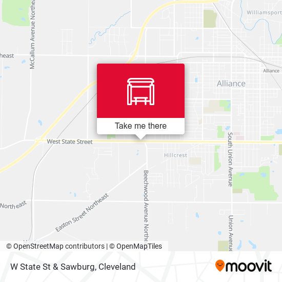 W State St & Sawburg map