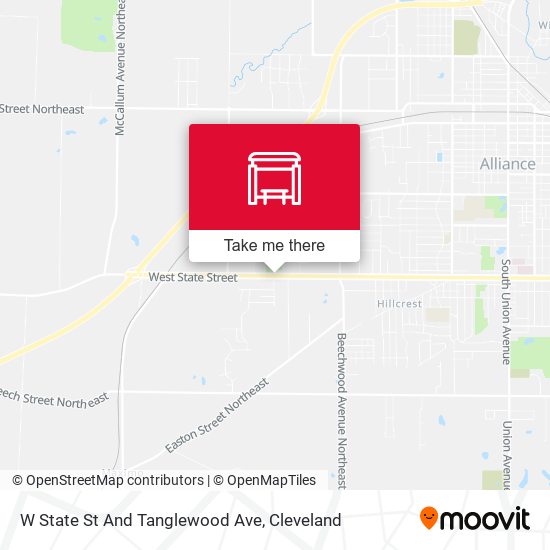 W State St And Tanglewood Ave map