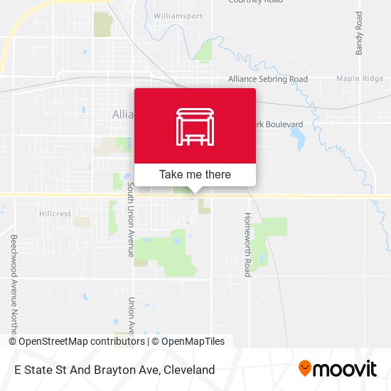 Mapa de E State St And Brayton Ave