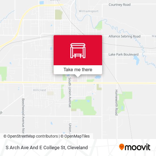 Mapa de S Arch Ave And E College St