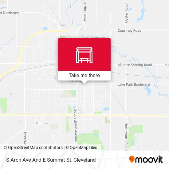 S Arch Ave And E Summit St map