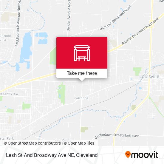Lesh St And Broadway Ave NE map
