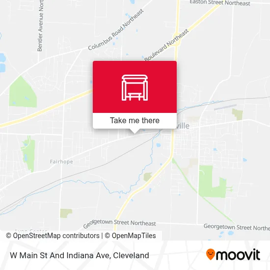 W Main St And Indiana Ave map
