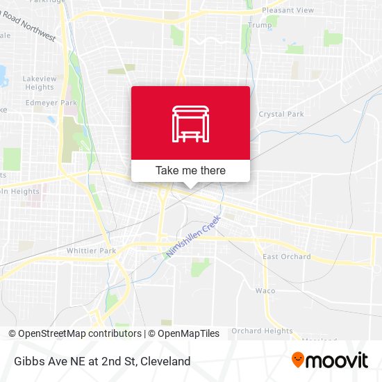 Gibbs Ave NE at 2nd St map